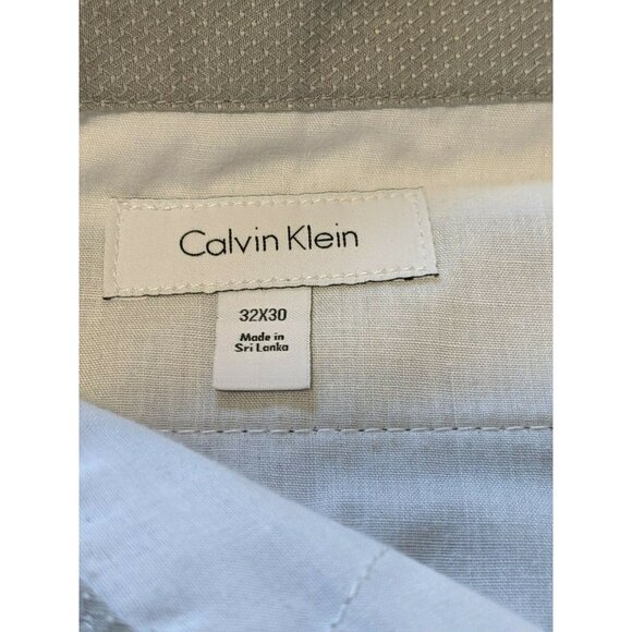 Calvin Klein Men's Dress Pants Gray 100% Cotton Summer Size 32* 30 - Picture 4 of 8